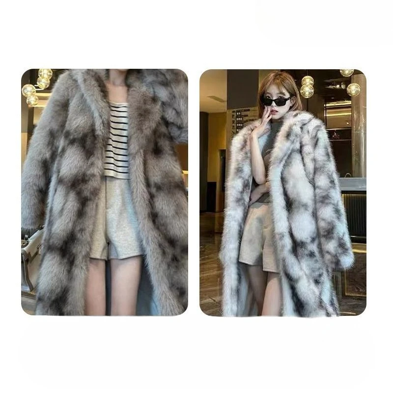 Loose Environmentally Friendly Hair Thickened Temperament Commuting Coats Winter New Fashionable Young Imitation Fox Fur Jacket