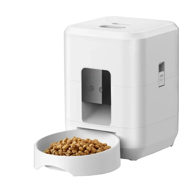 Stylish Lovely 2L Dual Power Supply Automatic Remote Control Pet Bowl Feeder Smart APP Intelligent Treat Dispenser Food
