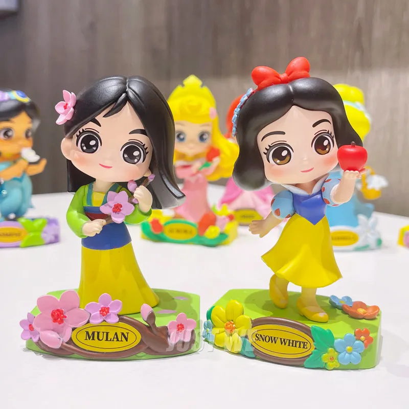 Herocross Disney Princess Blind Box Garden Party Mystery Toy Cinderella Ariel Rapunzel Anime Figure Kawaii Desktop Decor Gift - view 2