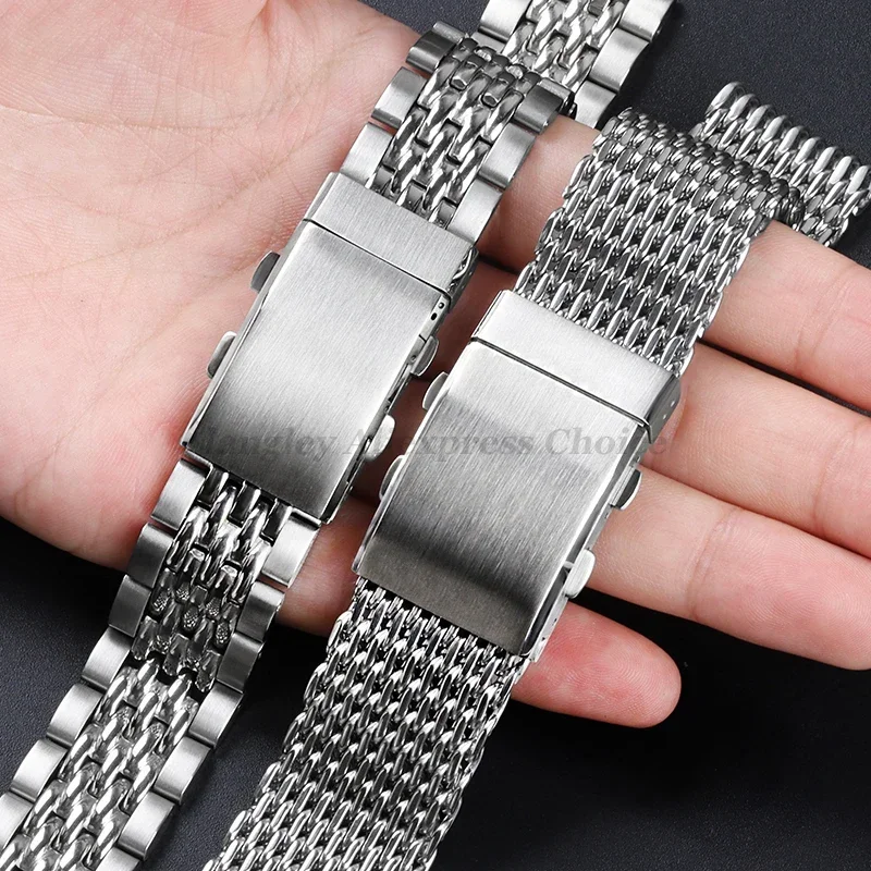 고급 스테인리스 스틸 시계 걸쇠, 조정 가능한 접이식 버클, 고급 금속 걸쇠, 시계 수리 액세서리, 18mm, 20mm, 22mm, 316L