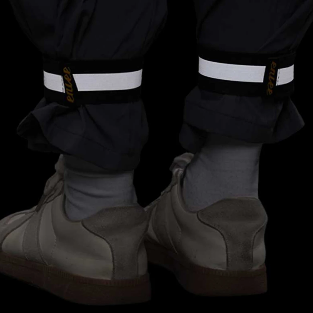 Bicycle Ankle Leg Straps High Visibility Reflective Trousers Bands Reflective Wrist Ankle Bind Bands for Outdoor Sports Jogging