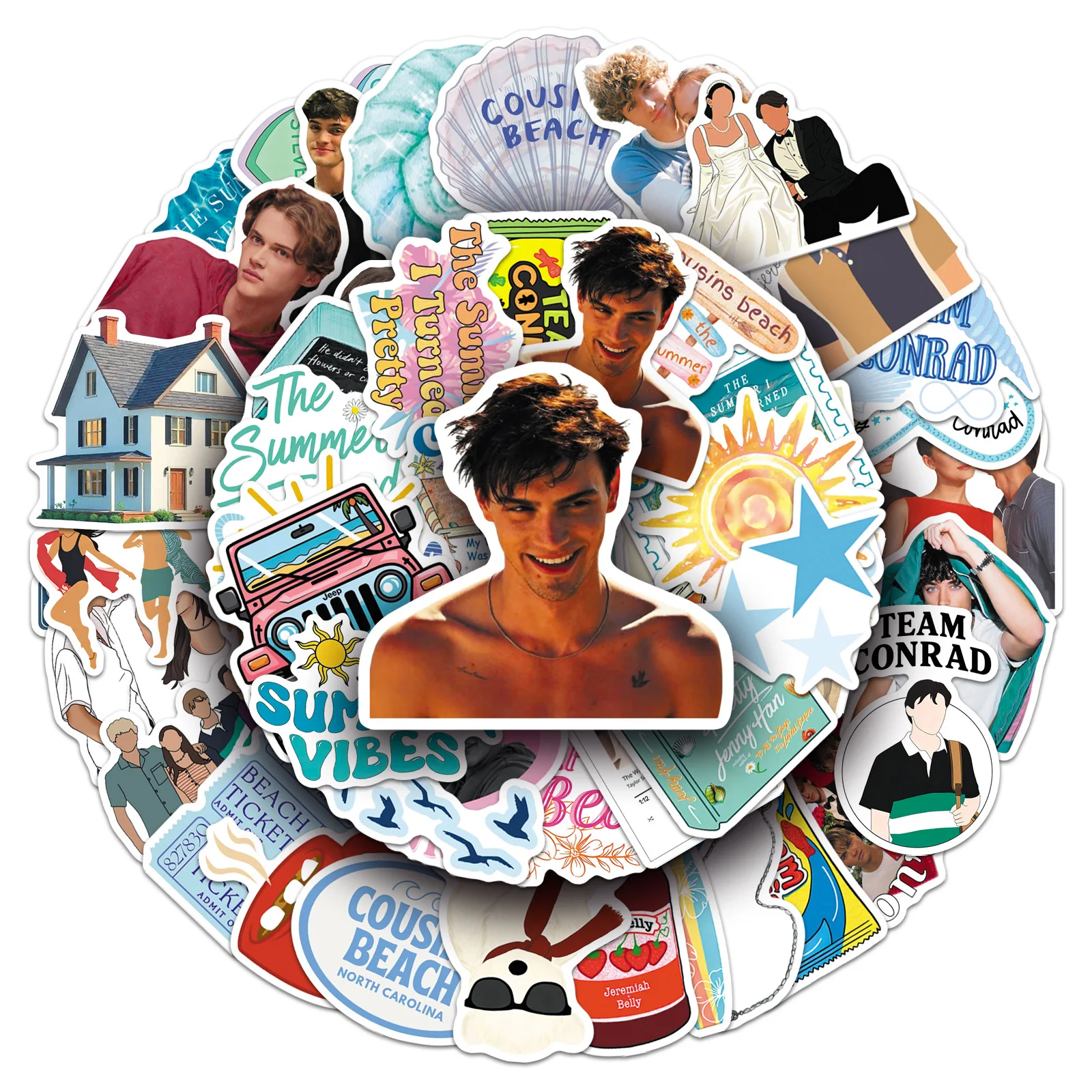 

10/50PCS TV series The Summer I Turned Pretty Sticker Cartoon Personality Decoration Water Cup Stationery Box Guitar Decal Toy