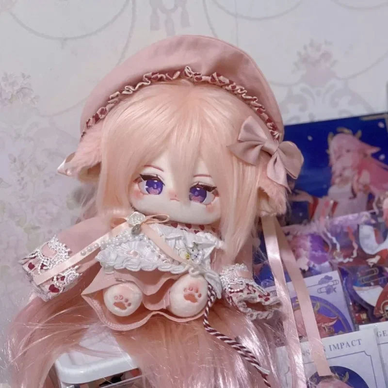 

20cm Game Genshin Impact Yae Miko Plushies Change Suit Doll Anime Kawaii Cosplay Plush Body Cartoon Fans Collection Toys Gift