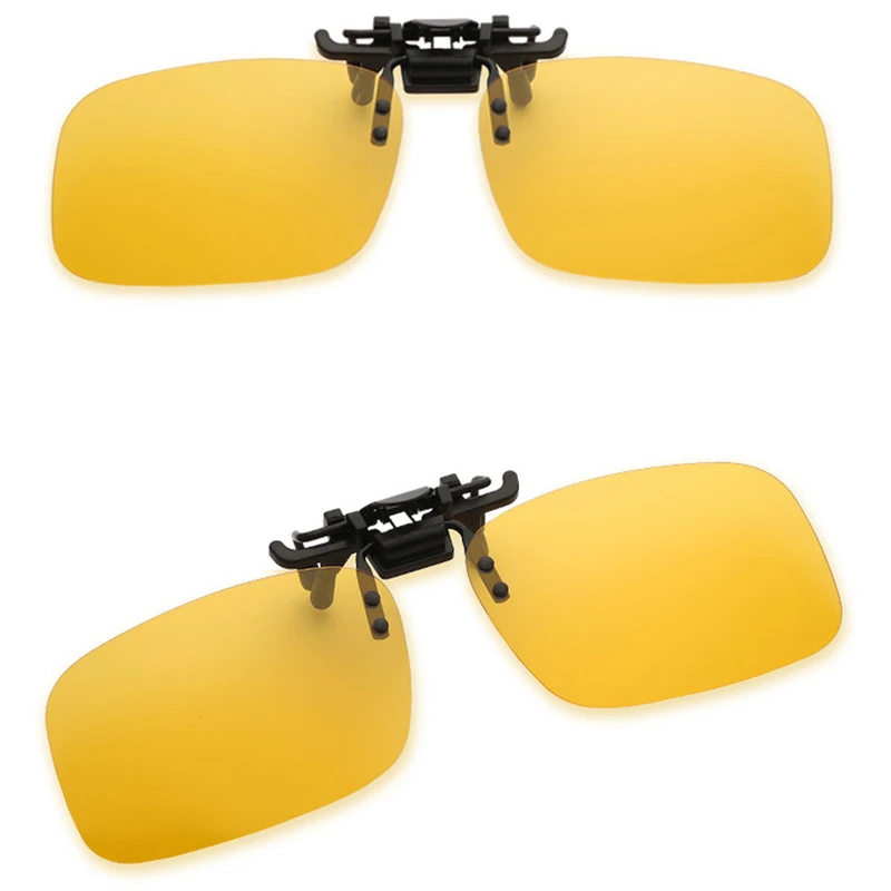 Car Polarized Sunglasses Night Safety Driving Glasses Clip On Flip Up Night Vision Glasses Anti-glare Driver Goggles Sunglasses