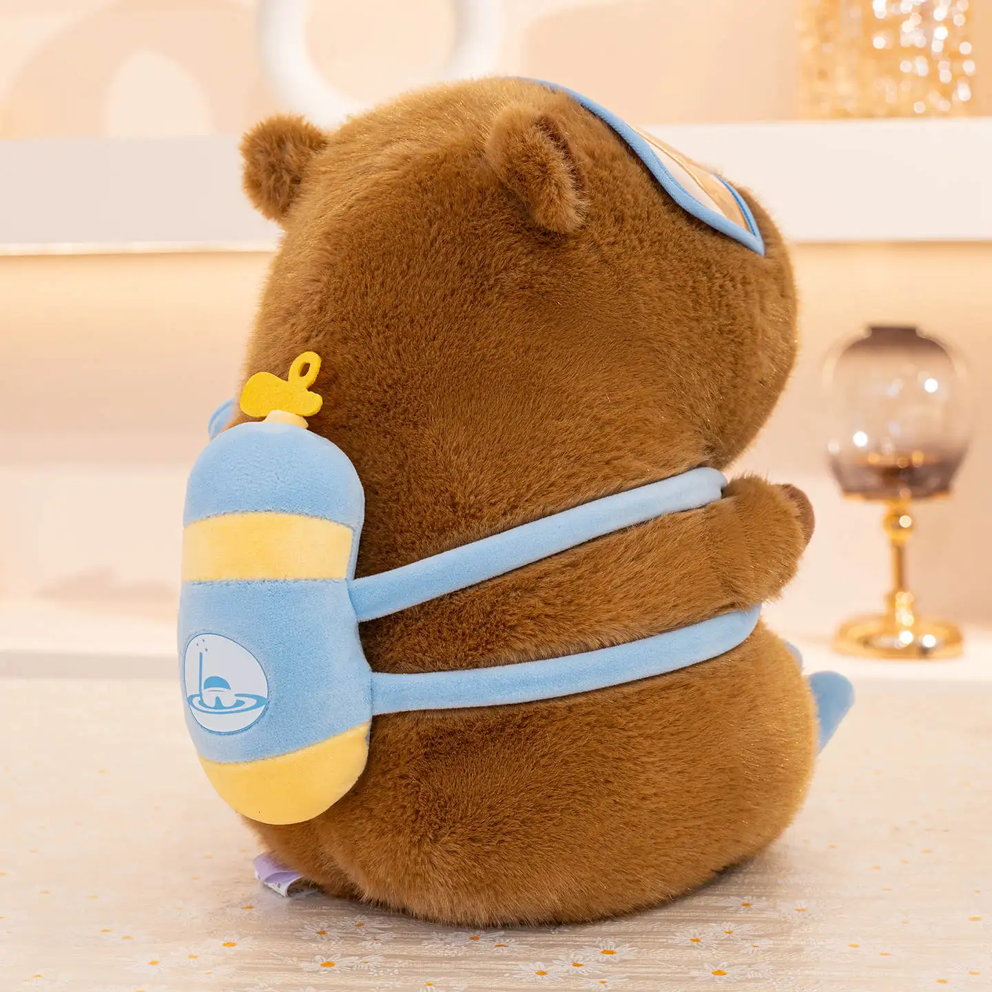 22/30cm dos desenhos animados diversão verão esportes capivara boneca de pelúcia sorvete coco natação futebol mochila capivara brinquedo de pelúcia decoração para casa