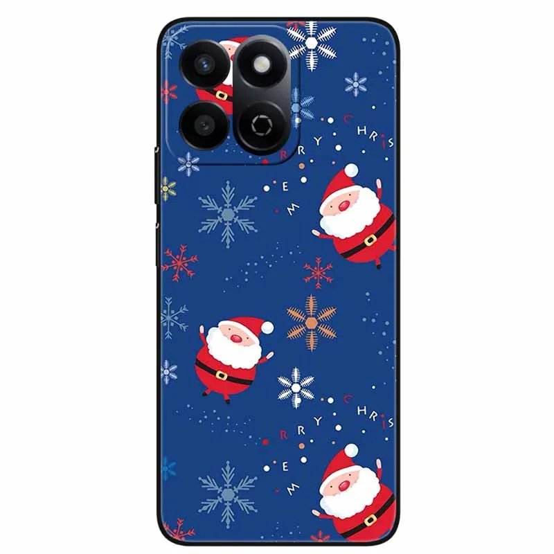 For Honor X7c 2024 Case New Year Christmas Soft Silicon Phone Cover for Honor X7c 4G 5G Back Cases HonorX7c X 7C ALT-NX1 ALT-NX2