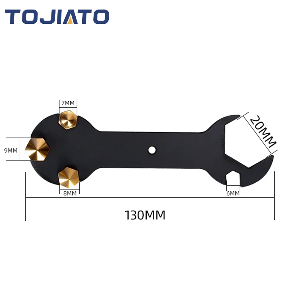 3D Printer 5 in 1 Spanner Replacement Installtion Tool Multi-Function Upgrade DIY Wrench for CR10 Ender 3V2 MK8 V6 Nozzle Block