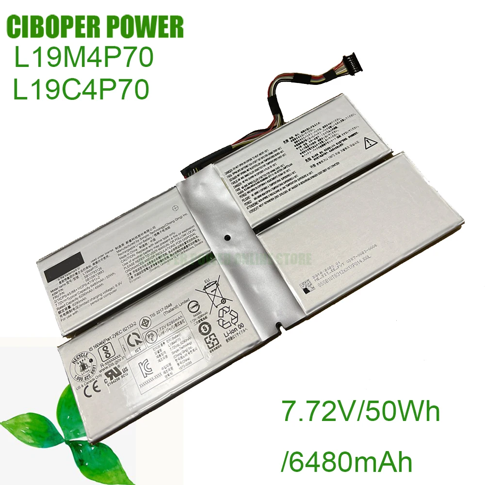 

CP Genuine Laptop Battery L19M4P70 L19C4P70 7.72V/50Wh/6480mAh For 5B10W13883 SB10T83126 SB10T83127 5B10W13884 Notebook