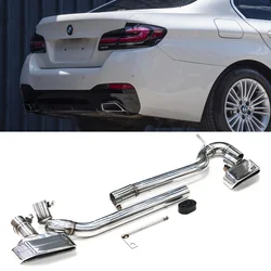 Car Dual Exhaust Tip For F10 F11 520i 523i 528i Up To G30 G31 M Sport Look Square Muffler Tip Nozzle Exhaust Tailpipe