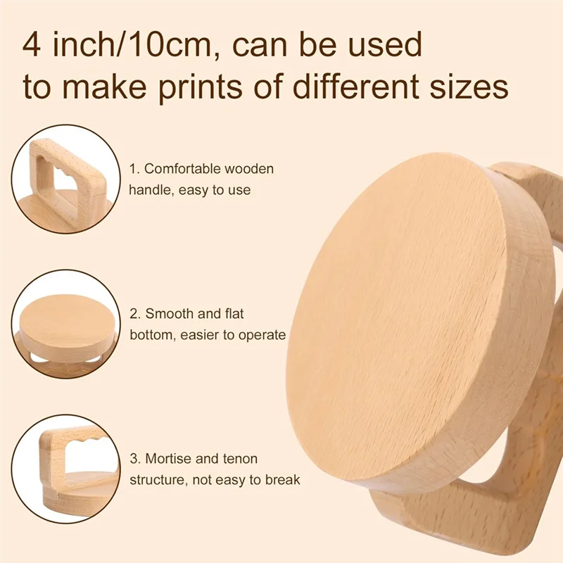 ABHG-Baren de madera para impresión, herramienta de impresión de bloques de haya, herramienta de prensa de impresión, herramienta de impresión manual, herramienta de impresión de bloques de linóleo