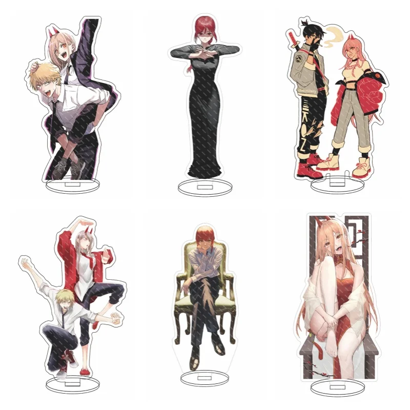 

Popular Anime Chainsaw Man Acrylic Stand Model Figure Cosplay Plate Holder Topper Desk Decor Plate Fans Gift