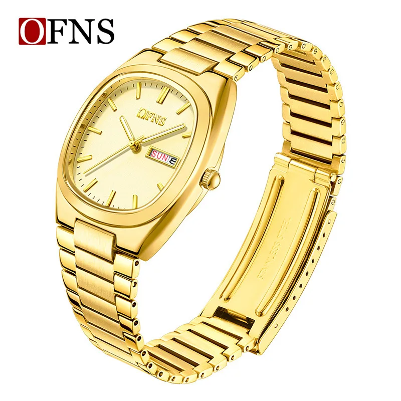 OFNS new luxury women's watch with niche design highlights personality, classic dress watch, 30 meter waterproof business watch