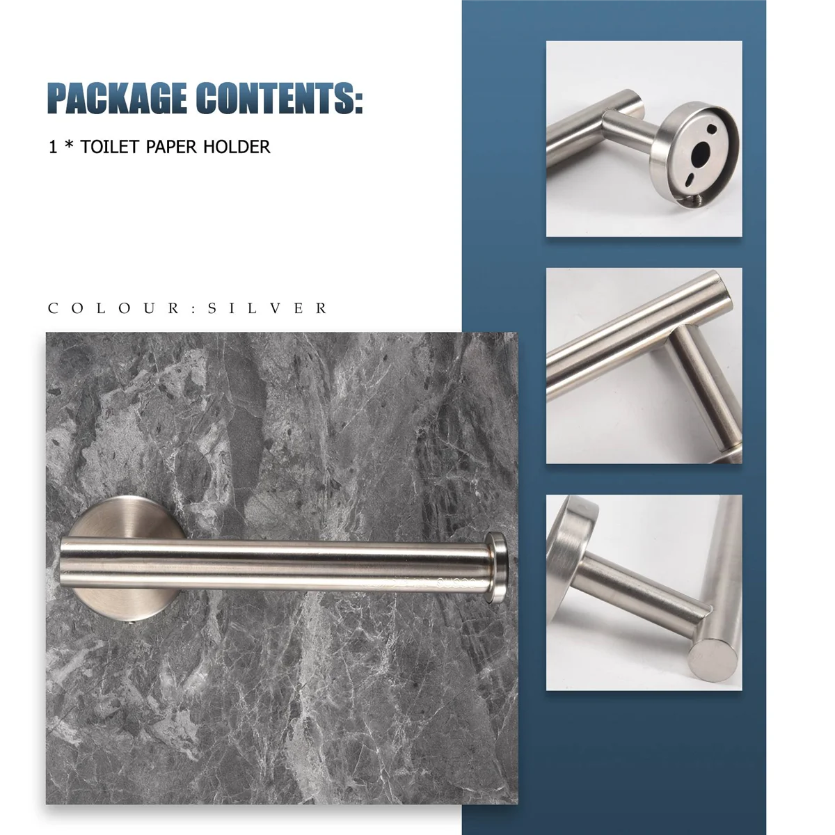 AT77 SUS 304 스테인레스 스틸 화장지 홀더, 원형 티슈 홀더, 종이 롤 디스펜서