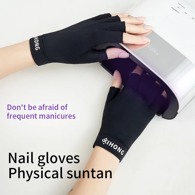 UV Gloves Are Used For Nail Art. These Are Professional UPF50+ UV Protective Gloves, Suitable For Nail Art. Five-Finger Gloves