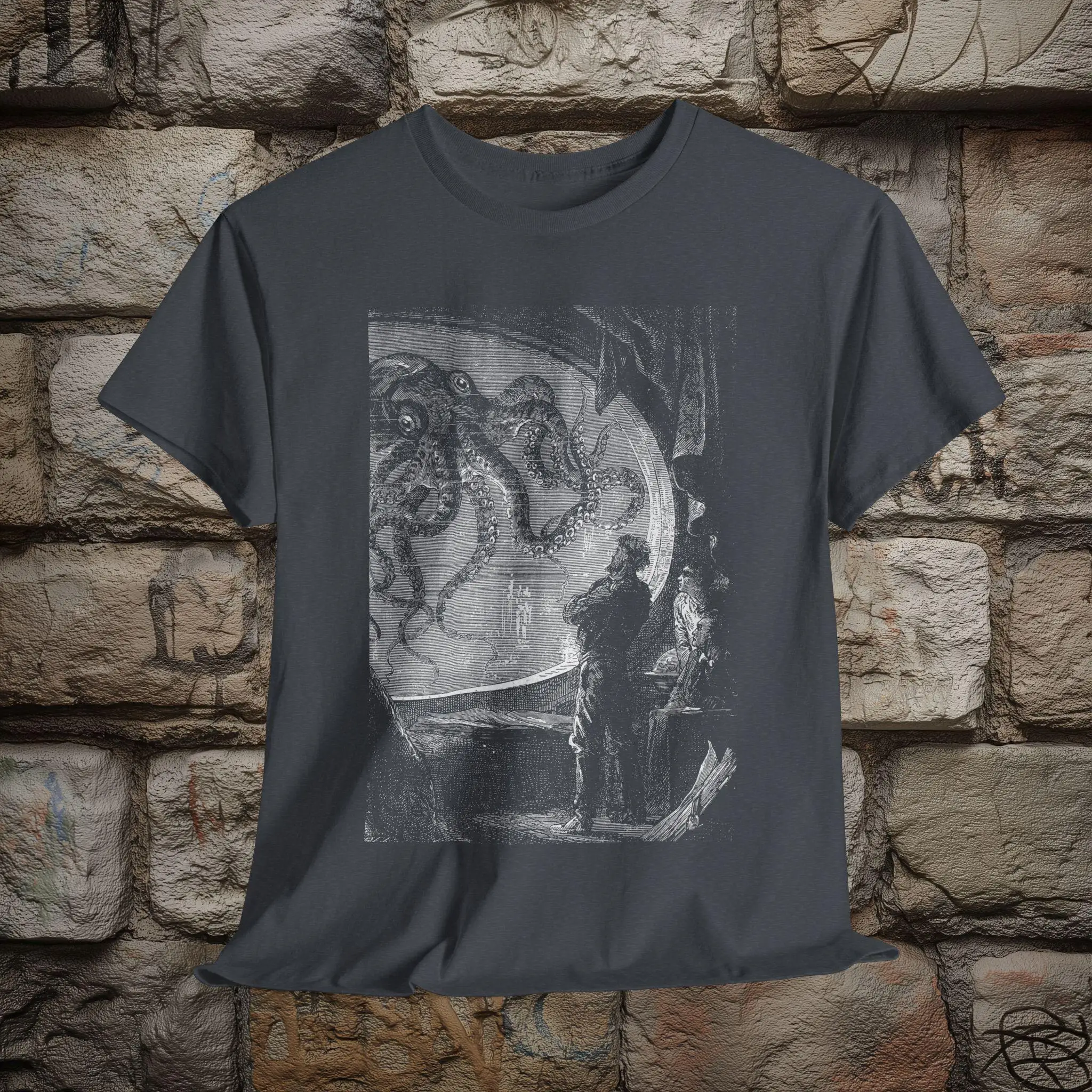 Collossal Squid Giant Octopus Kraken Illustration From 20000 Leagues Under The Sea Neuville Unisex T-shirt