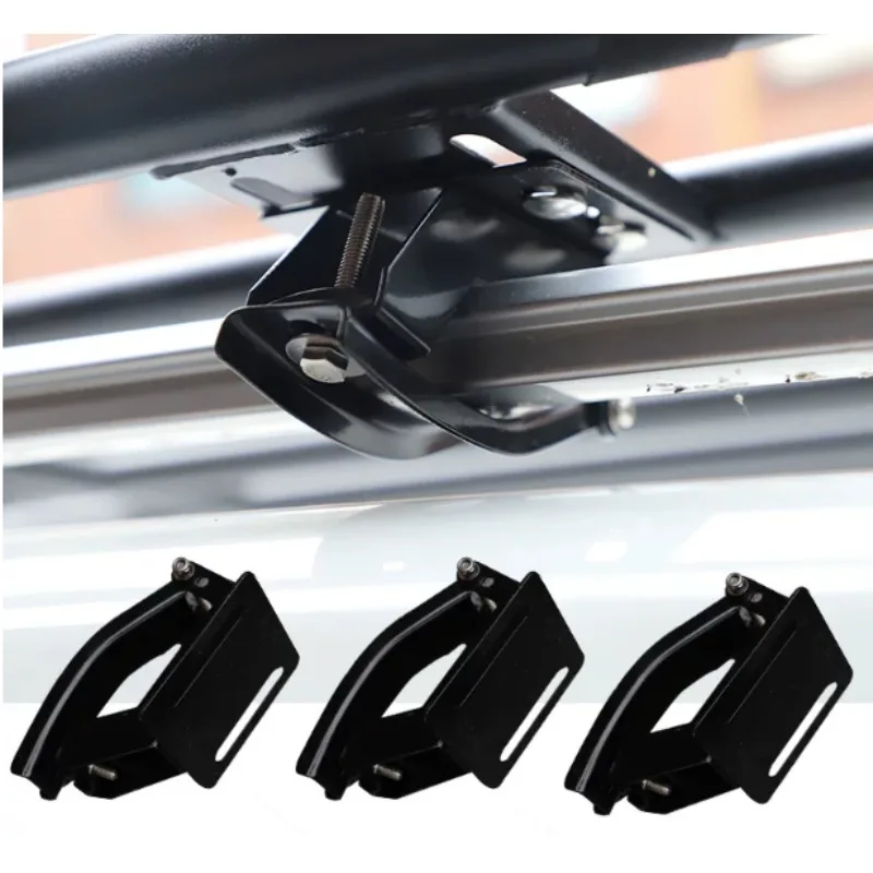 4PCS No-Drill Roof Rack Clips for Side Rails, Universal Fixing Brackets for Crossbars, Car Rack Fastener Kit