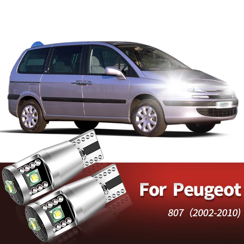 2x LED Parking Light Accessories Clearance Lamp For Peugeot 807 2002-2010 2003 2004 2005 2006 2007 2008 2009