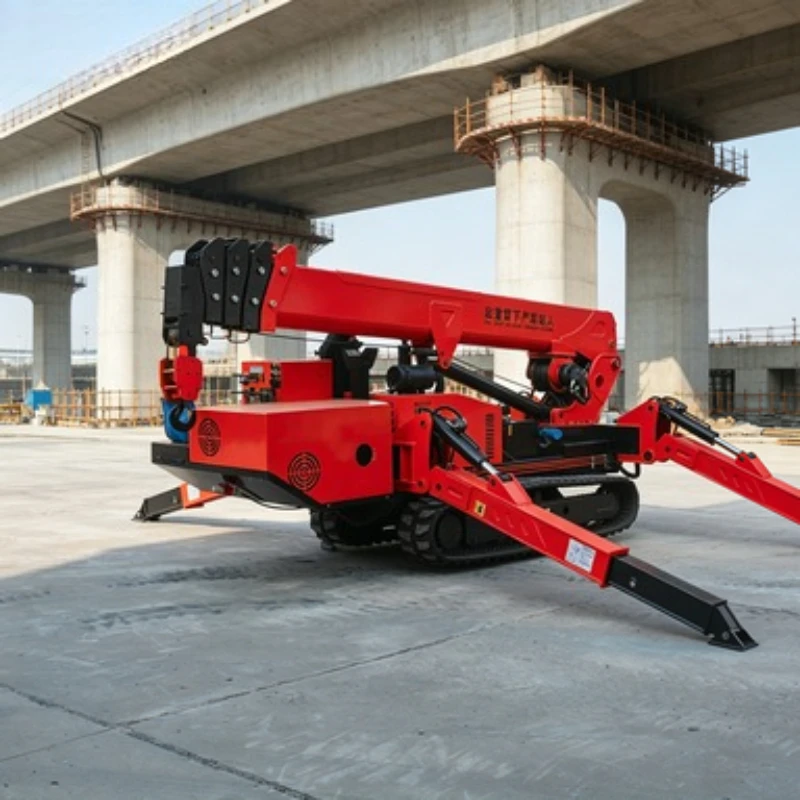 Customizable 3T Spider Crane with 3m Fly Jib for Special Lifting Requirements