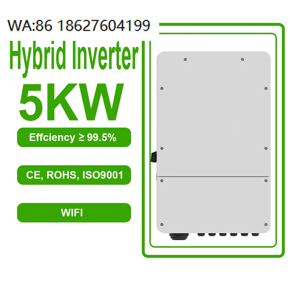 5KW Solar Hybrid Grid Tied Off Grid PV System Lithium Battery Mono Panel Hybrid Inverter Home Solar Energy System Kit