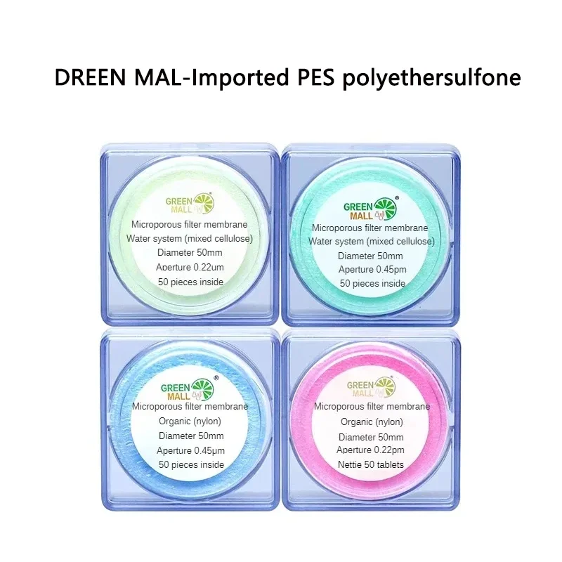 

GREEN MALL Disposable Microporous Filter Membrane 13/25mm 0.22/0.45um Imported PES Polyethersulfone Microporous Filter Membrane