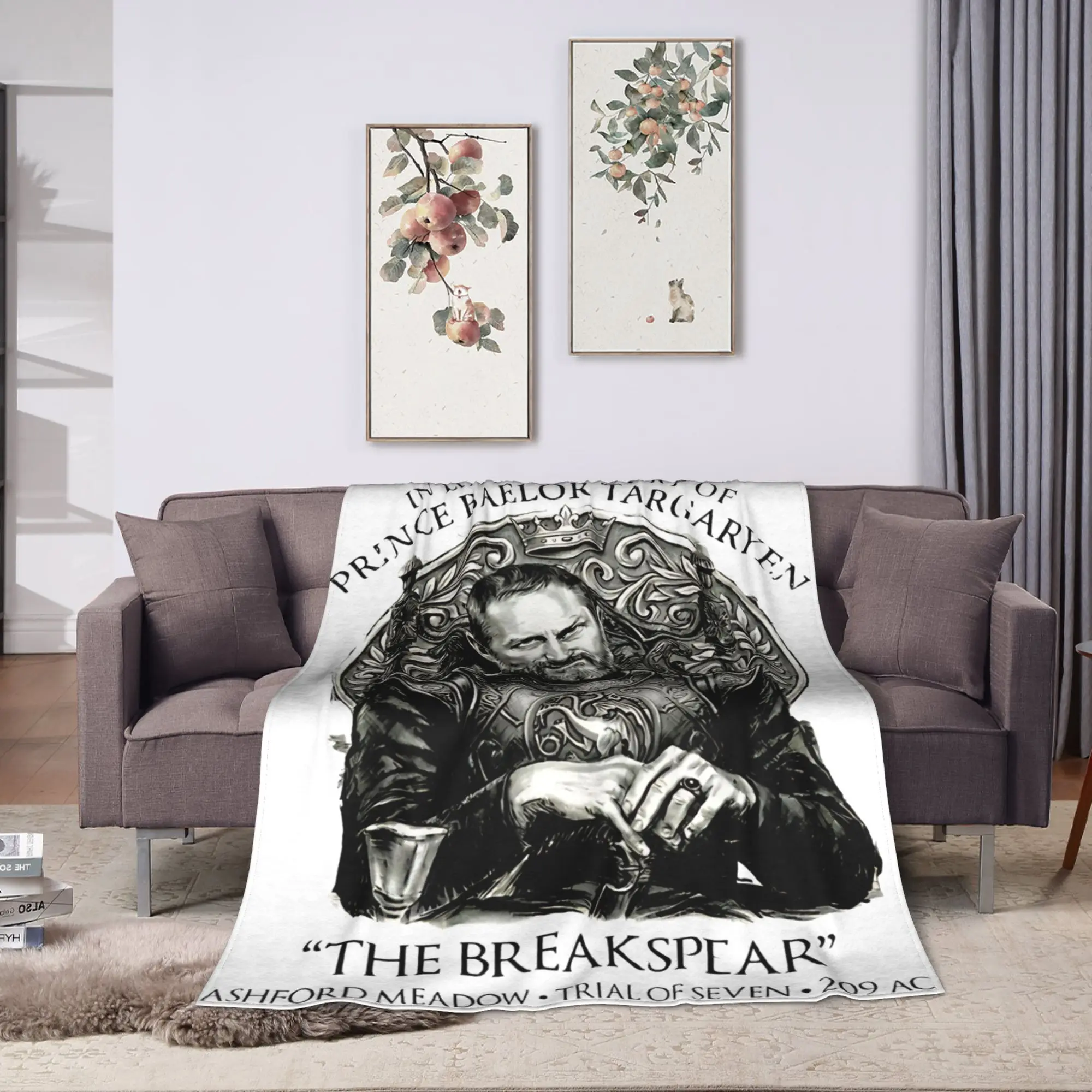 Super Warm Blanket Students Travel Prince Baelor Targaryen Memorial Throw Blanket  Flannel Bedspread For Couch Sofa Bed Cover