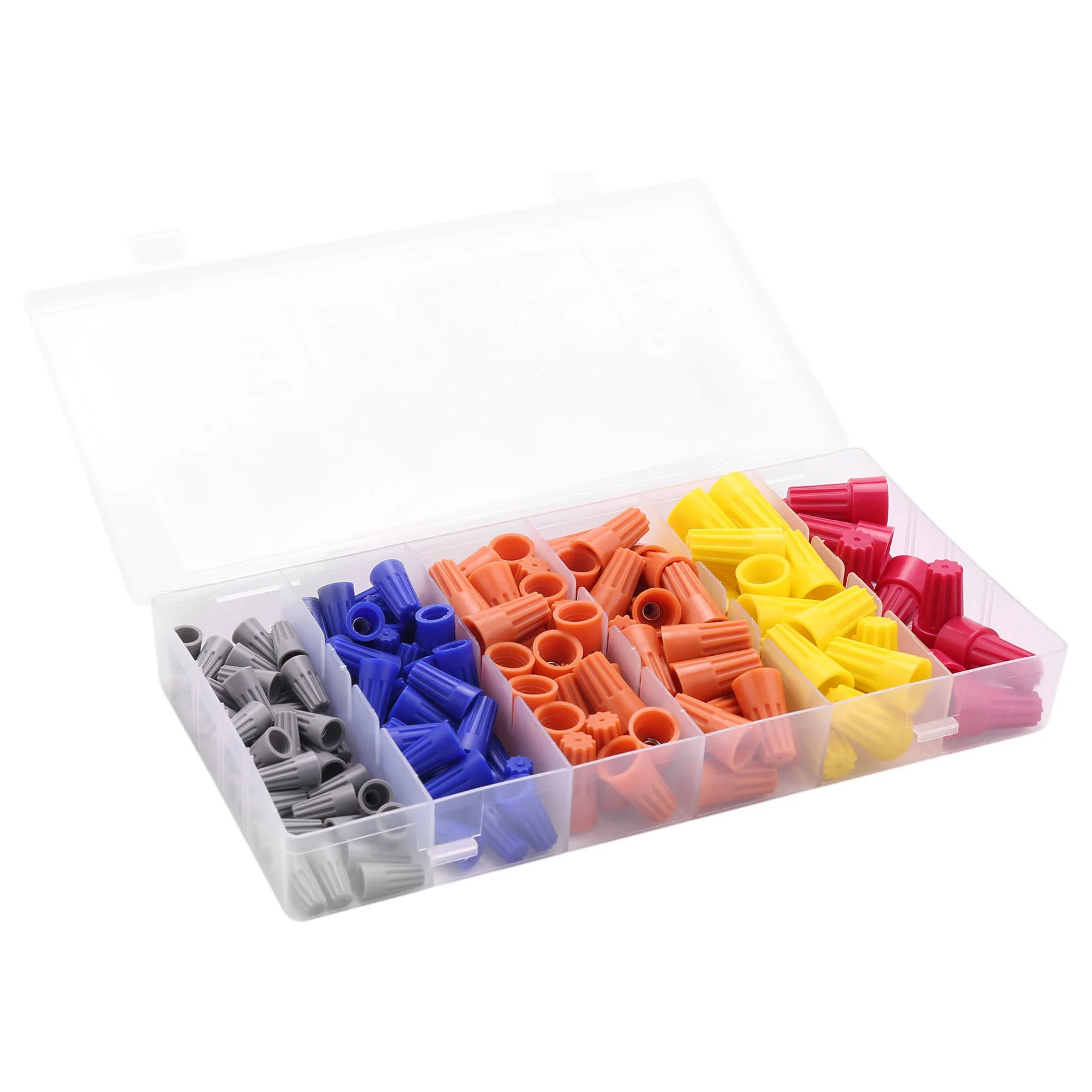 AB06 158Pcs 5 Colors Electrical Wire Connector Twist-On Screw Terminal Spring Inserted Nuts Caps Assortment Set