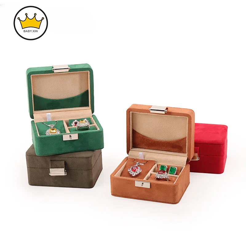 

Jewelry Suede Ring Box Bracelet Pendant Earring Box Necklace Storage Packing Jewelry Box