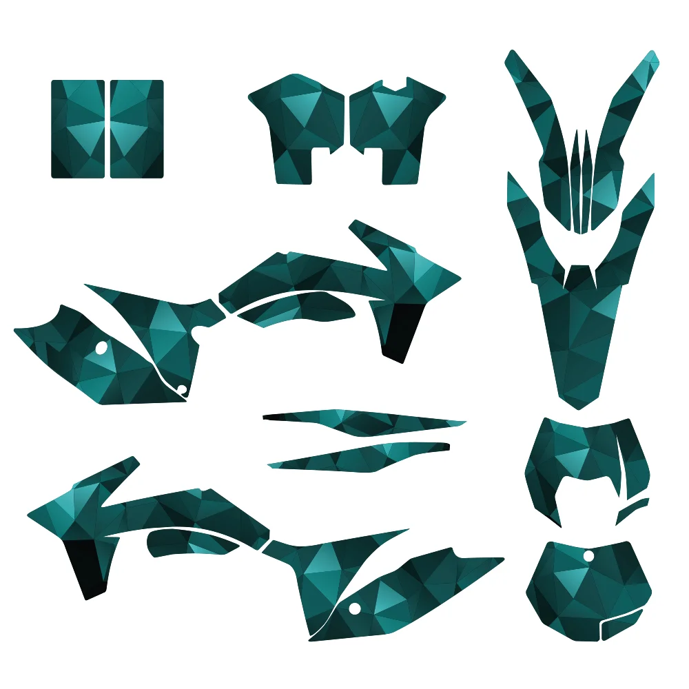 Motorcycle Full Graphics Decal Kit for KTM 125-525 SX 2011-2012 Dirt Bike Off-Road Stickers