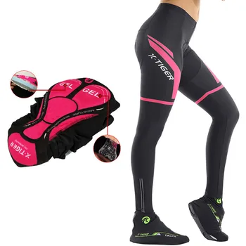 X-Tiger Women Anti-shock Cycling Pants Mountain Bike Bicycle Trousers Anti-sweat 5D Anti Slip Padded Gel Racing Cycling Pants