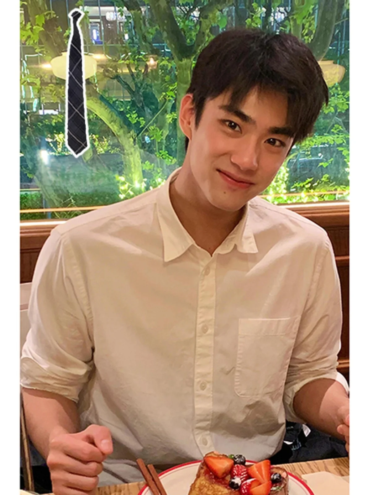 

White Long Sve Men's irt Casual Summer Faion Brand Matures Stable Outerwear Trendy Youth ular Loose Fit irt