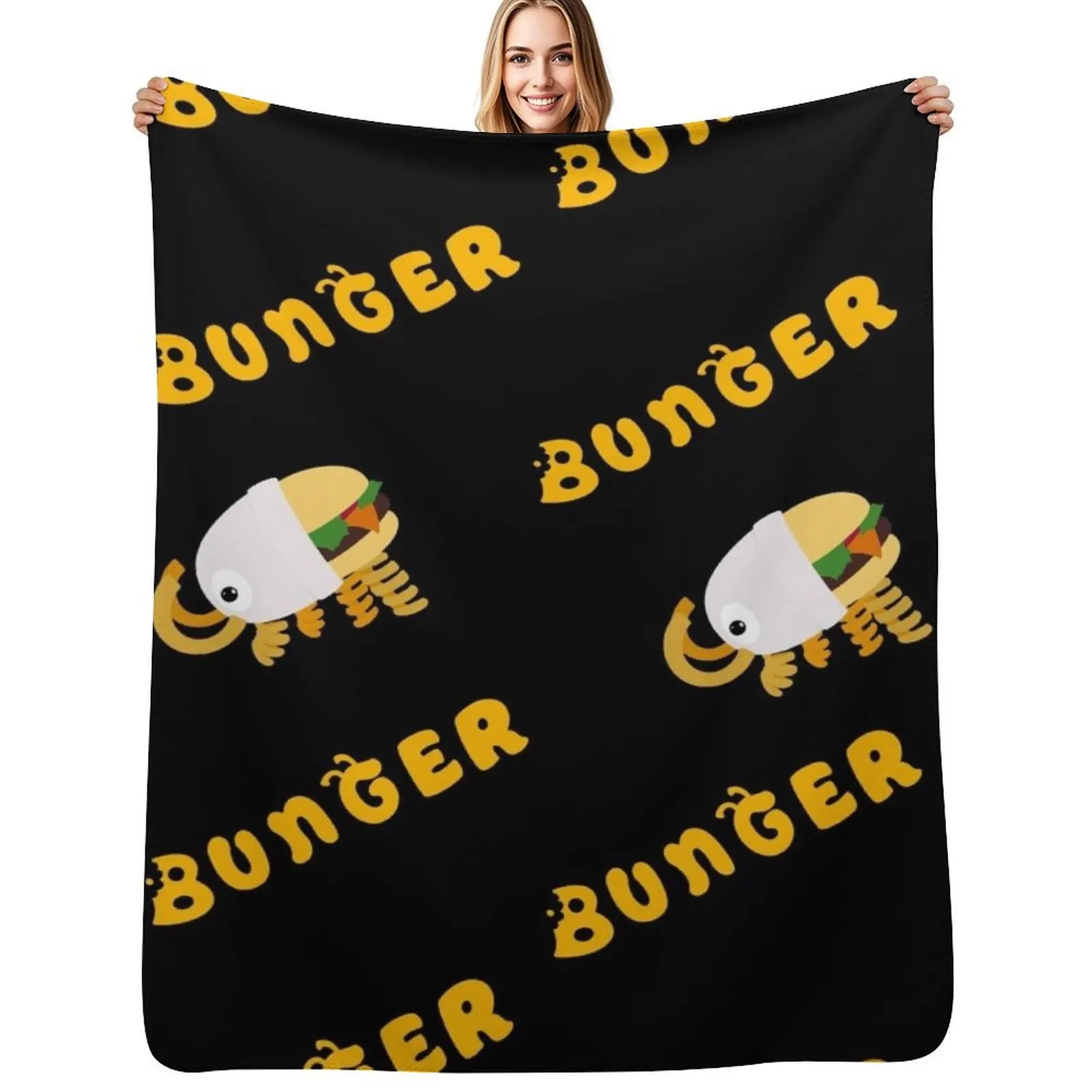 Bunger Bunger Throw Blanket Large Tourist Sleeping Bag Plaid on the sofa Vintage Furry Blankets