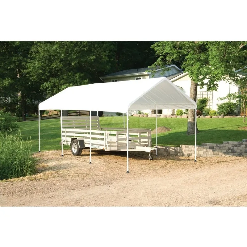 10' X 20' Awning Series Compact Outdoor Easy To Assemble Metal Frame Awning with 50 Sun Protection and Waterproof Cover