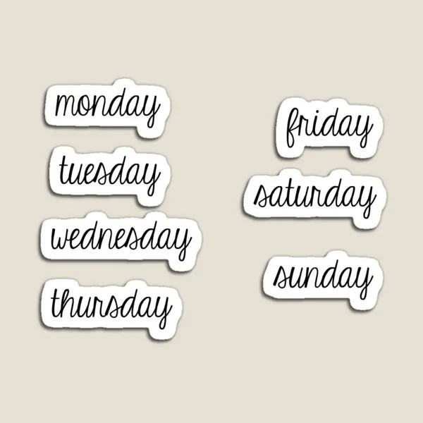 Days Of The Week  Magnet Home  Kids Funny Holder Cute Stickers Baby Refrigerator Magnetic Colorful Decor Children Toy