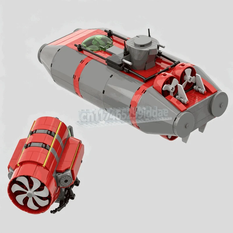 NEW 1125PCS Deep Sea Exploration Submarine Building Blocks Ocean Research Vessel Model DIY Assembly Toy Collection Display Gift