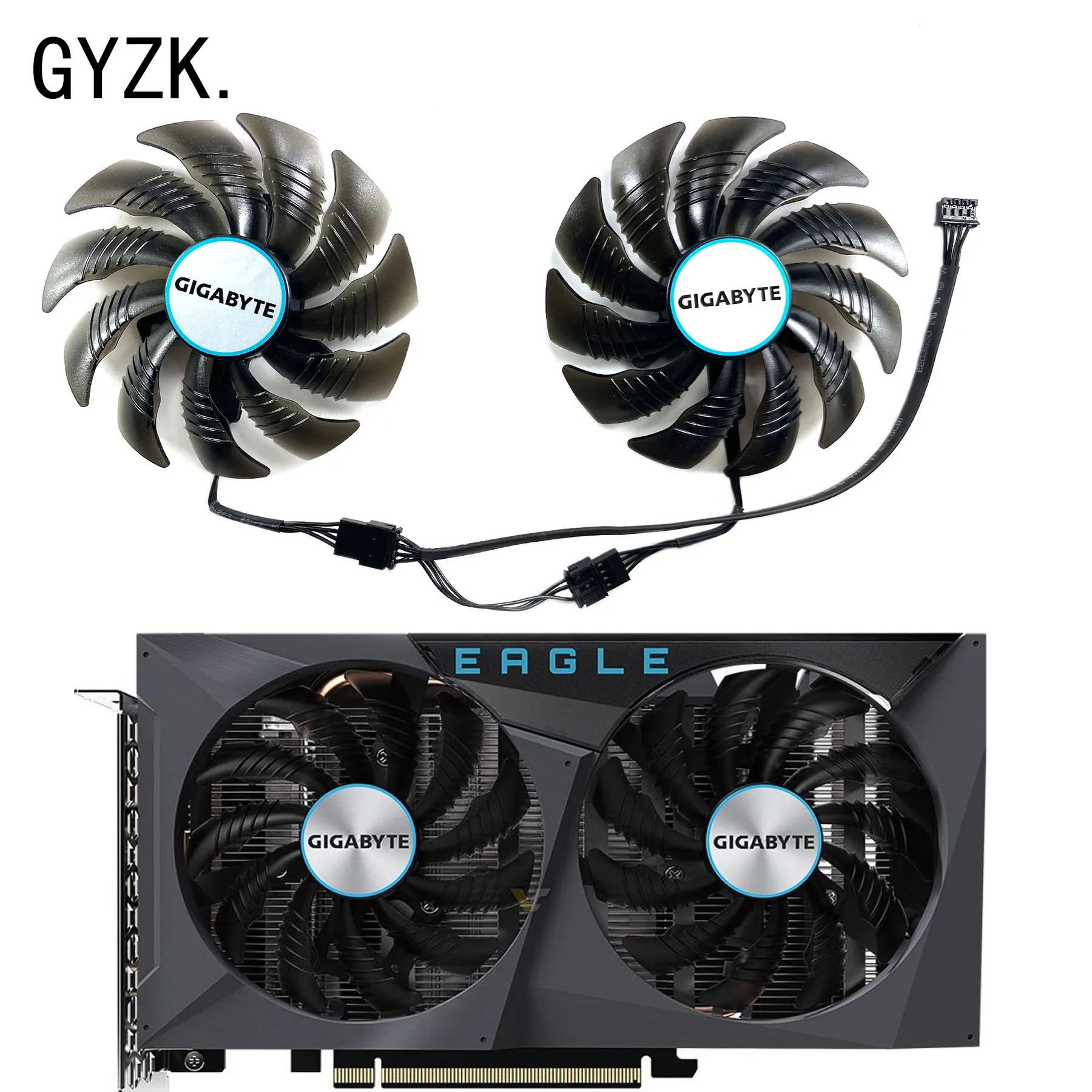 New For GIGABYTE GeForce RTX3050 8GB EAGLE OC Graphics Card Replacement Fan PLD09210S12HH