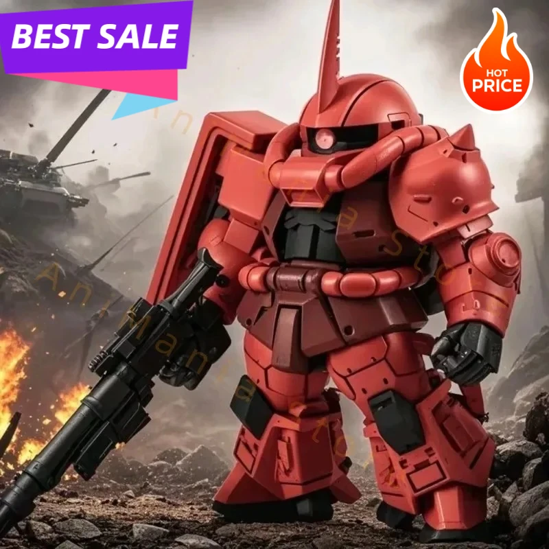 HotA Cute Assembly Model Toy Zaku Ii Mass Production een Version Q Version Mobile Suit Robot Model Kit for Ages 8 And above Gift