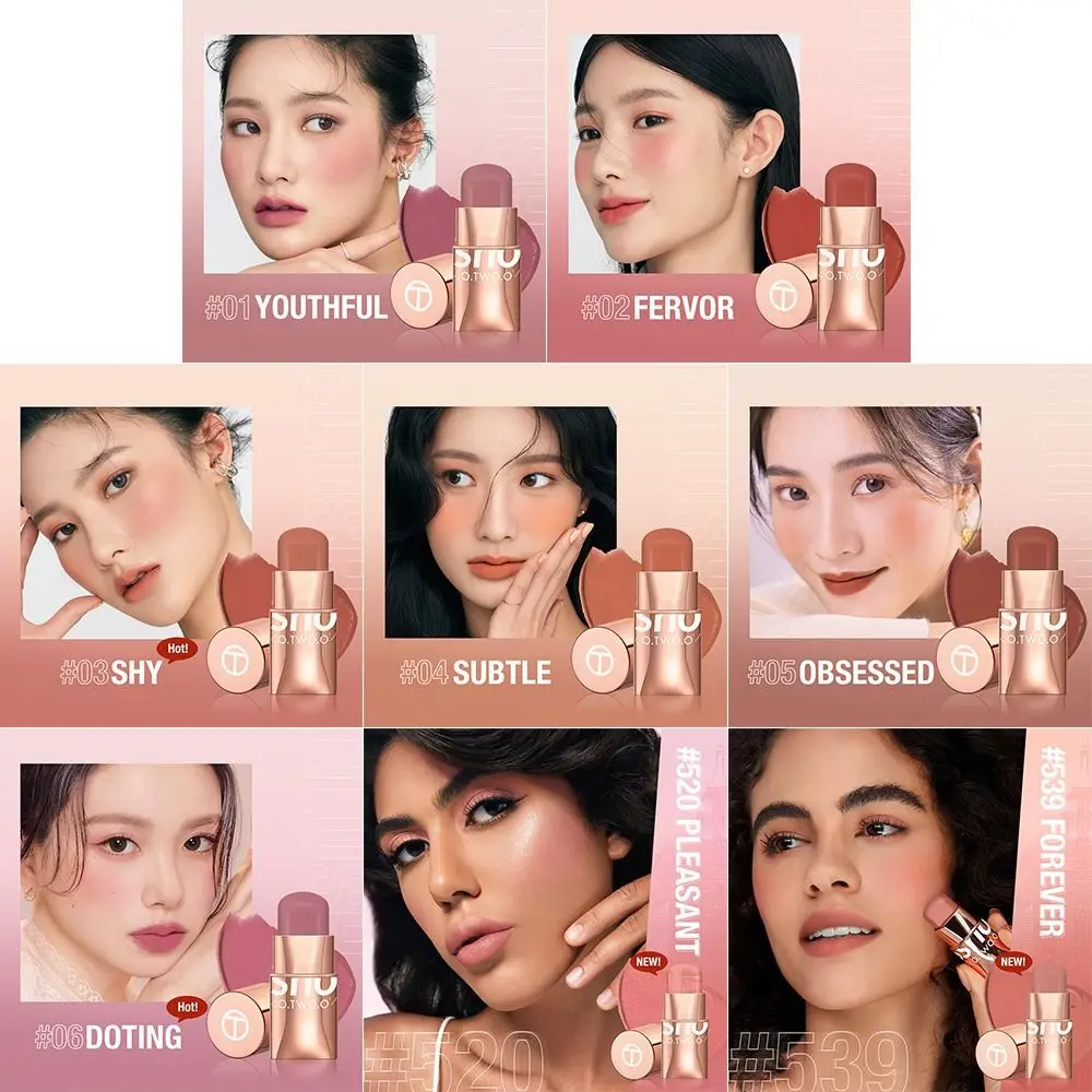 8 colores a elegir barra de maquillaje 3 en 1 herramientas cosméticas barra de sombra de ojos de larga duración tipo de piel Universal lápiz labial Natural suave