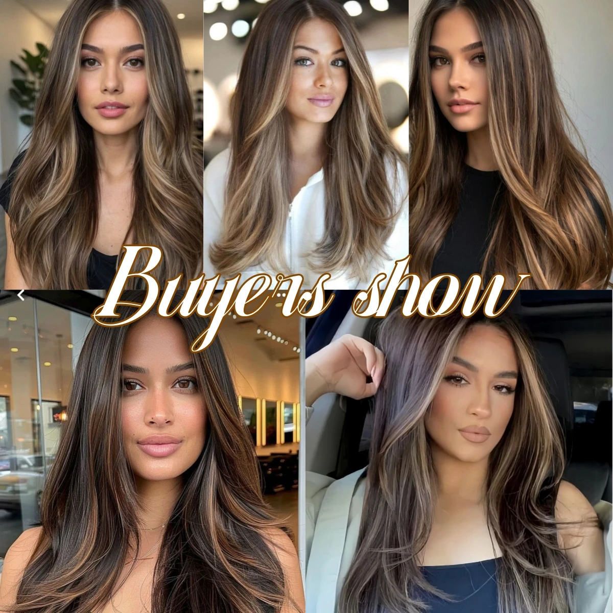 13*6 Lace Frontal Wig Synthetic Hair Blonde Mixed Brown Daily Party Wig Long Body Wavy Lace Front Wigs for Wome Party Daily Use