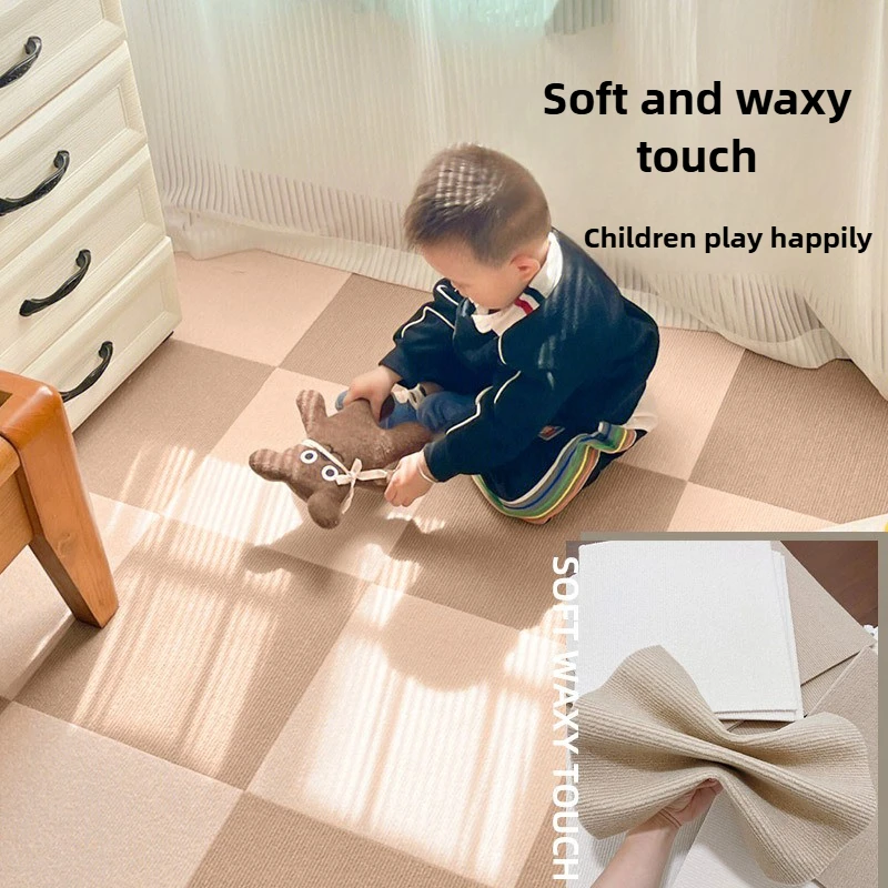 30x30cm 10Pcs Self-Adhesive Puzzle Play Mat Non-Slip Baby Crawling Mat for Kids Bedroom Living Room Easy DIY Dirt-resistant