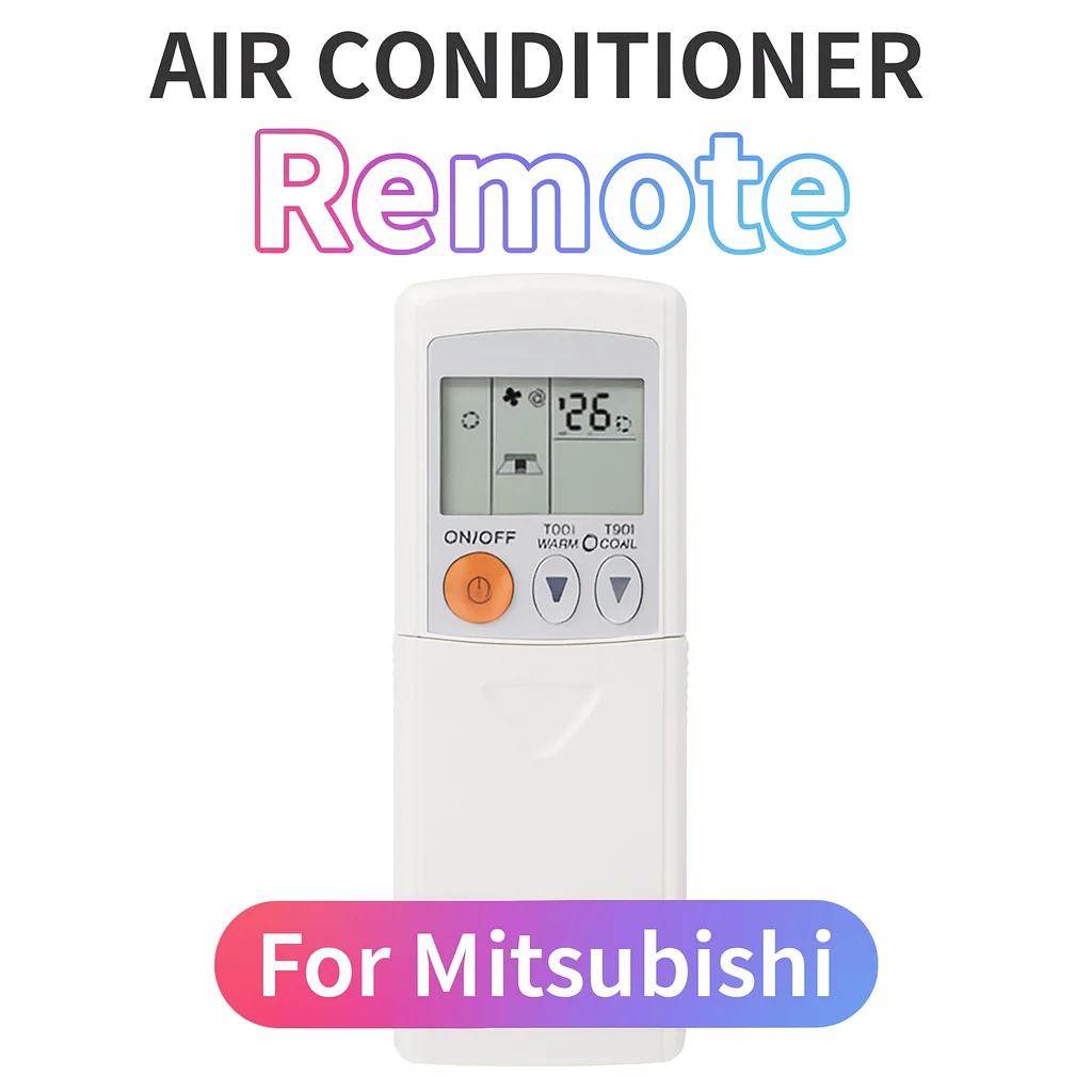 For Mitsubishi, Wearproof AC Remote Replacement, Smooth Touch, Fit MSZ-GE/KD06ES/KP07BS & More, No Programming.