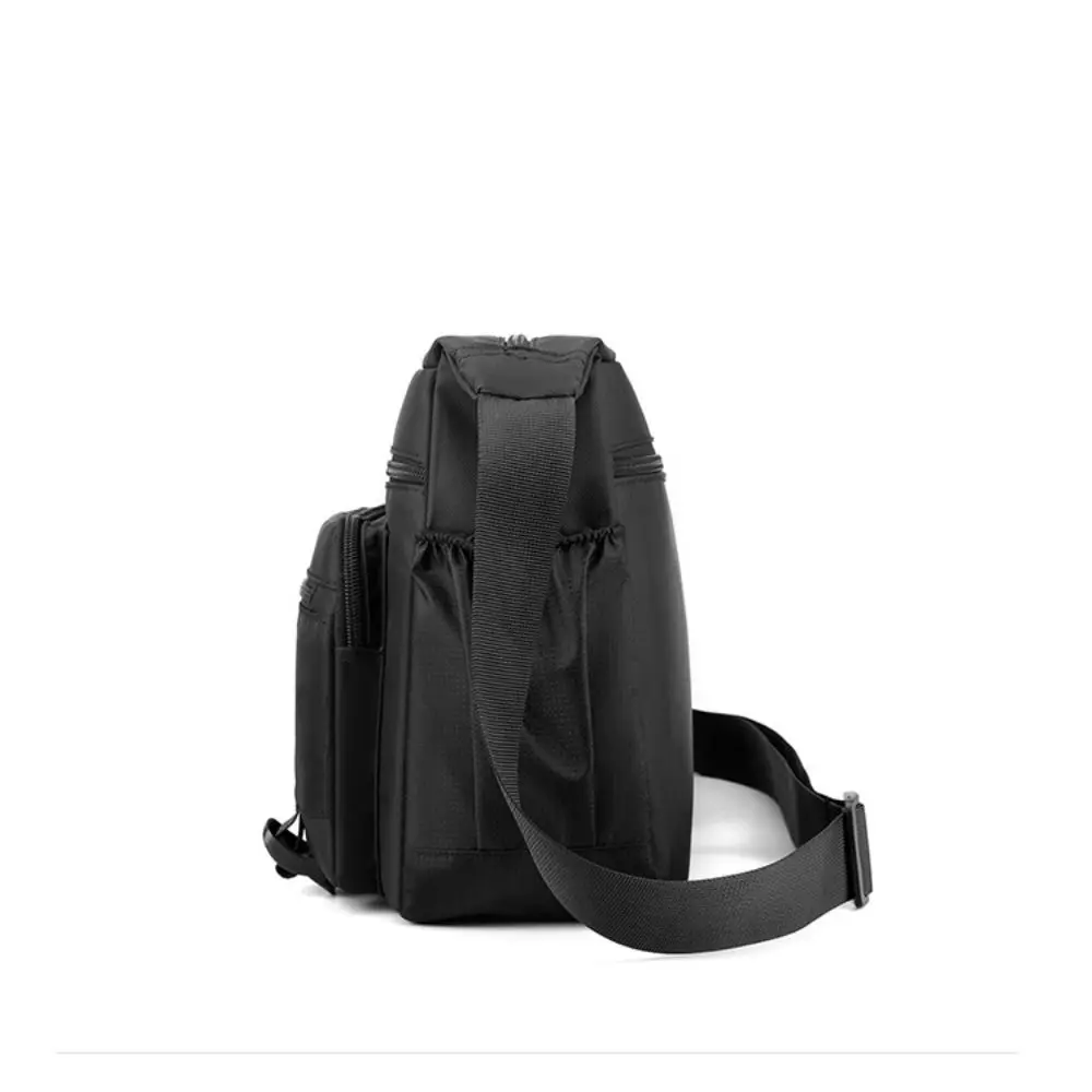 Luxury Nylon Messenger Bag Multi-layer Zipper Travel Crossbody Bags Square Shape Large Capacity Shoulder Bag Unisex