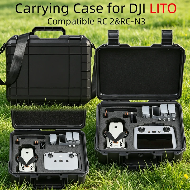 

Waterproof Hard Shell Carry Case for DJI LITO 1 X1 Drone Shockproof Portable Handbag RC 2 N3 Storage Protection Box Accessories