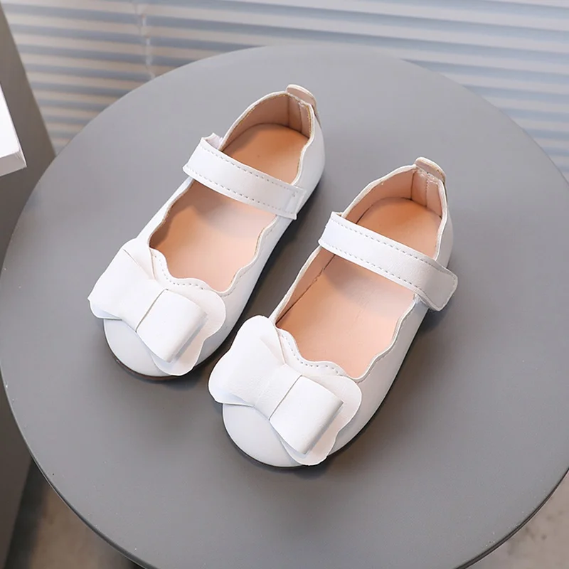 

Leather Shoes Spring Soft Bottom Non-Slip Summer Bowknot Design Korean Style