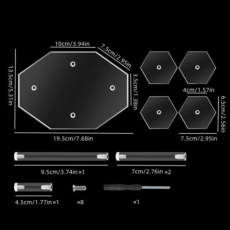 

4-слойная прозрачная съемная акриловая подставка-держатель, стойка для гаражного комплекта, подставка для ювелирных изделий, полка