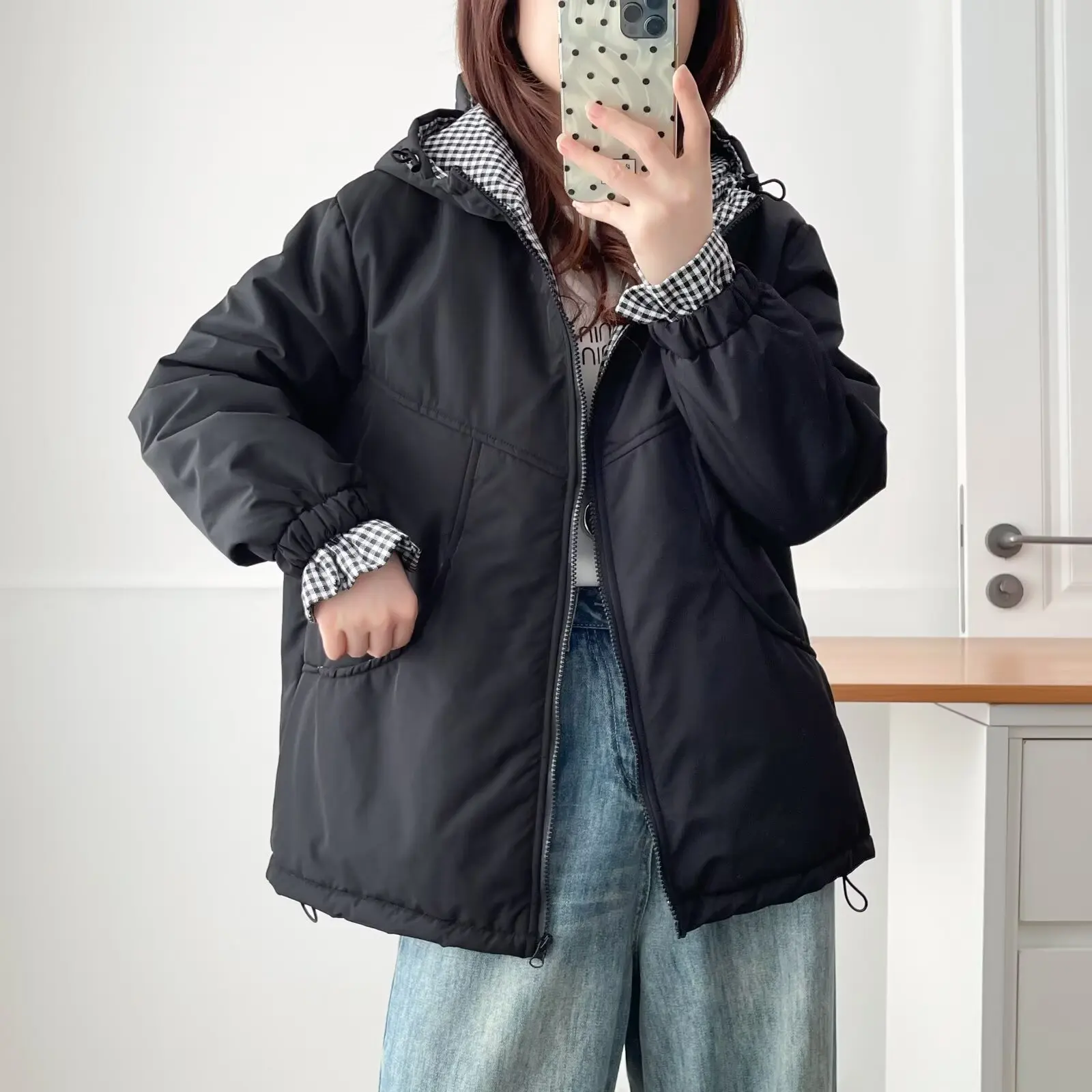 

XXXXL модные женские парки больших размеров, искусственные стеганые куртки из двух предметов с капюшоном, теплое пальто, зимняя одежда, повседневная и молодежная 2579