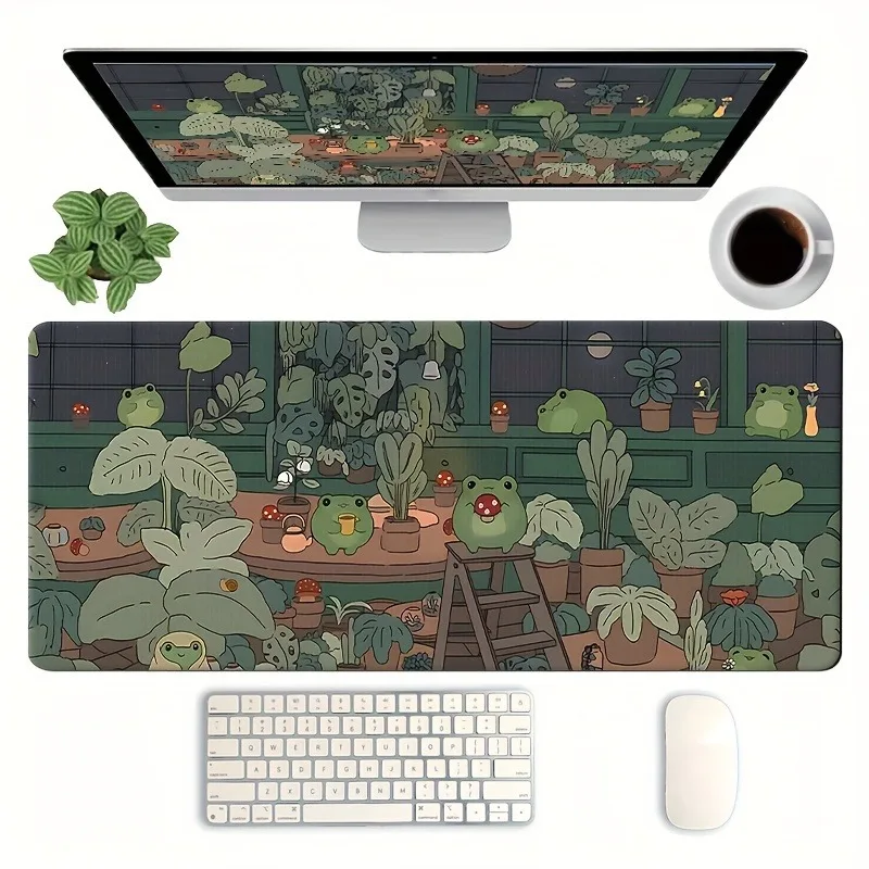 

Frog Family Mouse Pad Large Office Gaming Desk Pad Anti-Slip Rubber Mouse Pad HD Computer Keyboard Mouse Pad Anime Mouse Pad