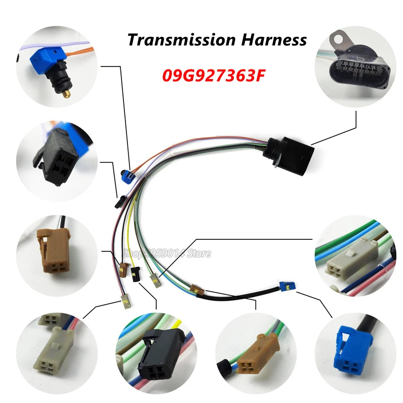 09G927363F 14Pins Transmission Harness For VW Golf Jetta Passat Polo Seat Skoda Octavia Fabia 09G 927 363F Harness Wiring