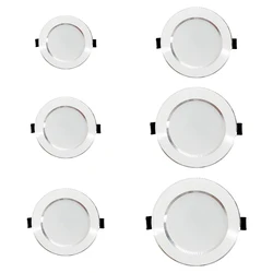 Plafonnier encastré à LED, 3W, 5W, 7W, 9W, 12W, 15W, AC 220V, Chambre à coucher, Couloir, Salon, Projecteur