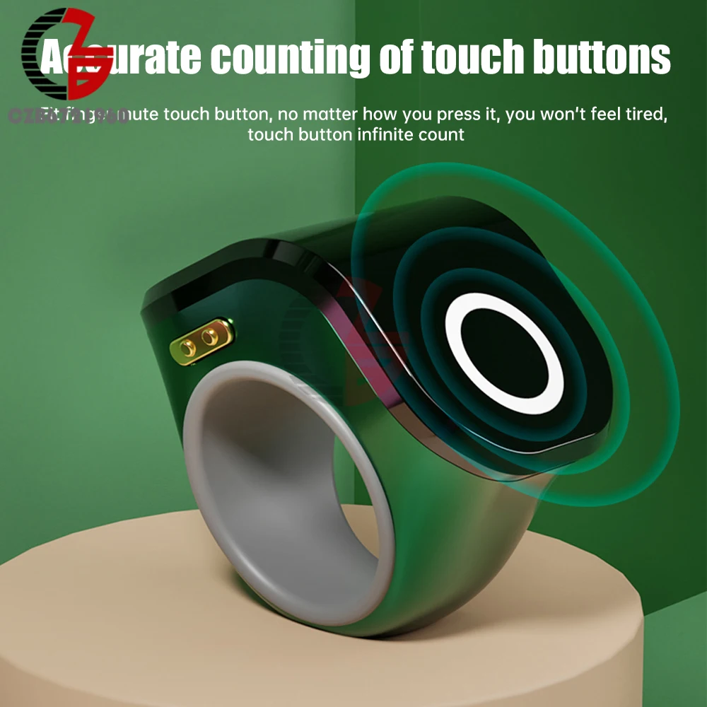 Smart Finger Counter Handheld Tally Counter Waterproof Touch Screen Electronic Counter Wearable Rings Finger Counters Clicker