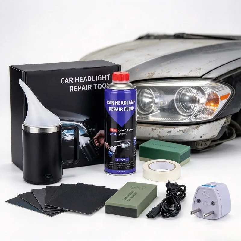 500ml Polymer Repair Fluid Car Headlight Restoration Kit Polishing Coating Fix Yellowing Scratch Haze for Auto Detailing Parts